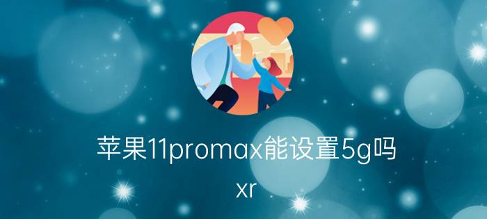 苹果11promax能设置5g吗 xr max能改成11promax吗？